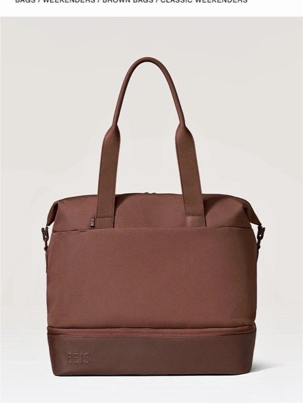 Beis The Weekender Travel Bag in Brown